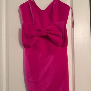 Pink Cocktail Dress with Bow